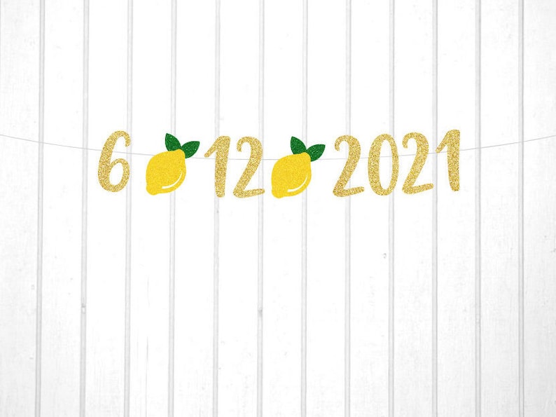 Main Squeeze Lemons Save the Date Banner, Engagement Party, Couples Bridal Shower, Bachelorette Party image 1