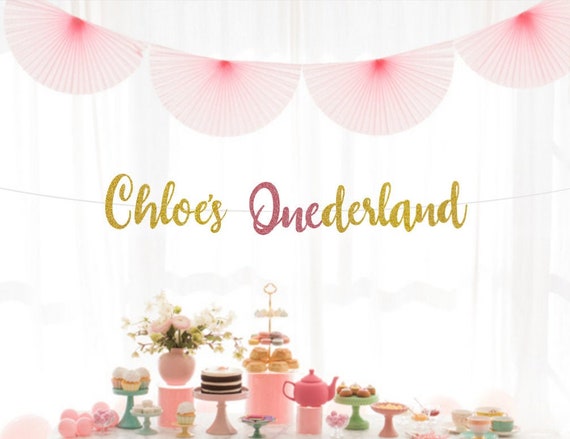 Onederland Birthday Banner, 1st Birthday, Cake Smash, Custom Name, Baby's First Birthday Banner Il_570xn