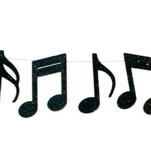 Music Note Garland, Wedding Garland, Recital, Bat Mitzvah, Bar Mitzvah Decoration, Musical Notes image 3