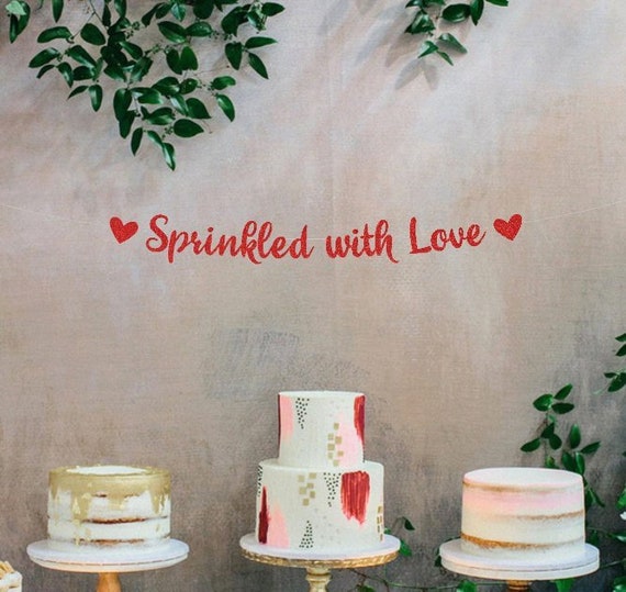 Baby Sprinkle Sprinkled With Love Banner Baby Sprinkle Decor