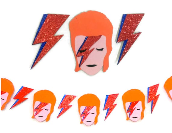 Ziggy Stardust Party, David Bowie Party Banner, Rockstar Party, 70's Glam Party Decor Il_570xn