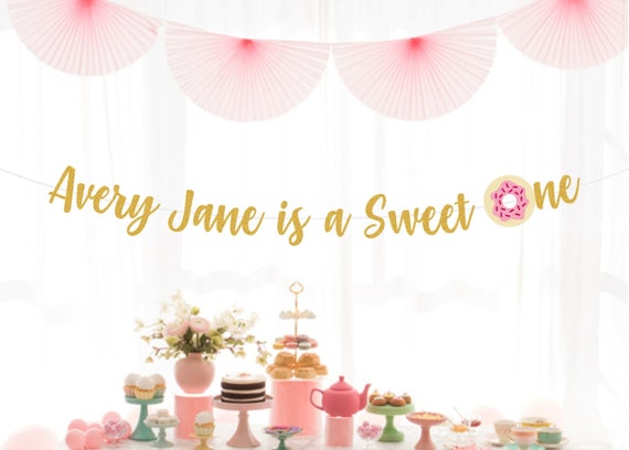 Sweet One Banner, Personalized 1st Birthday Banner, Donut Sprinkles Birthday, Donut Birthday Party
