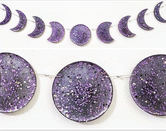 Moon Phase Wall Hanging, Phases of the Moon, Moon Phase Art, Epoxy Resin, Next Day Shipping!