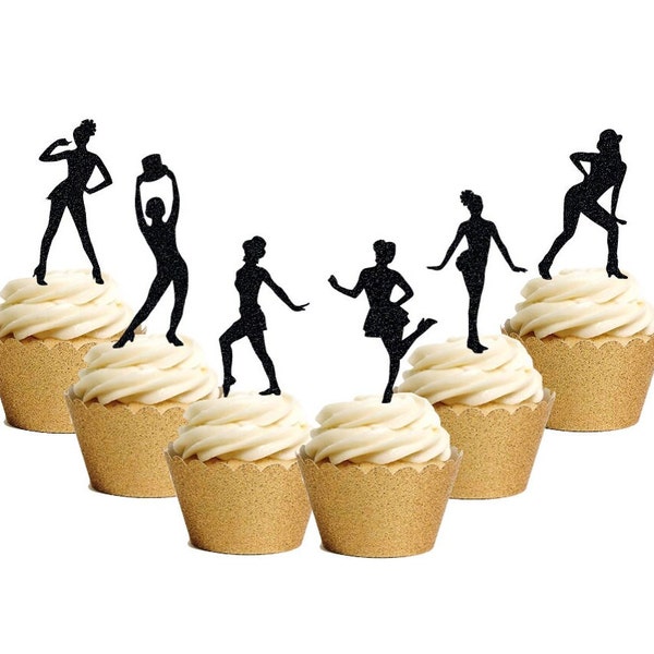Dancer Cupcake Toppers, Cake Toppers, Jazz Dancers, Tap Dancers, Dance Party, Dance Team, Recital, Dance Competition