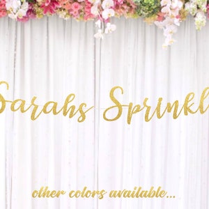 Custom Sprinkle Banner, Baby Shower Banner, Baby Sprinkle, Baby Shower Decorations image 1