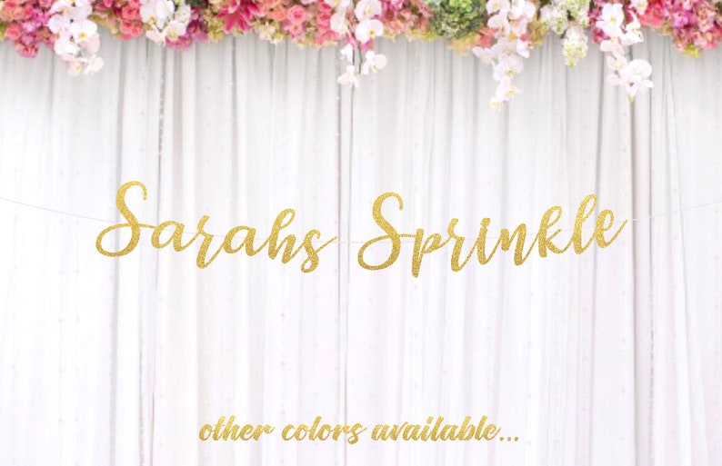 Custom Sprinkle Banner, Baby Shower Banner, Baby Sprinkle, Baby Shower Decorations image 1
