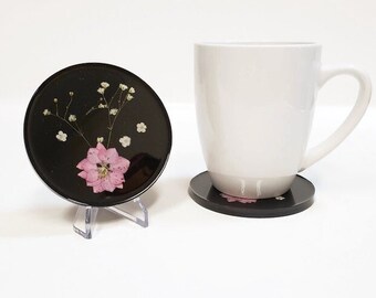 Real, Dried Flower Resin Coasters - Set of 2 - Next Day Shipping, Free Shipping