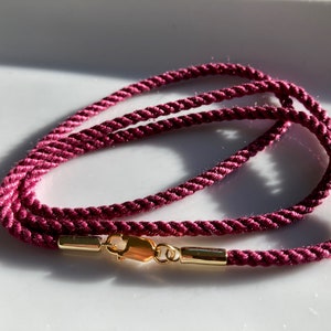 2.5mm Thick Soft Deep Purple Silk Cord Necklace With Thick Gold Vermeil  Ends and Claspfor Your Pendant - Etsy