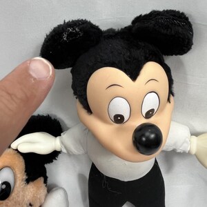 Vintage Disney Mickey Mouse Plush Stuffed Toy Lot Mixed Sizes Dolls Black Red image 8