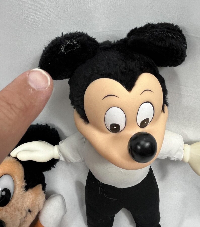 Vintage Disney Mickey Mouse Plush Stuffed Toy Lot Mixed Sizes Dolls Black Red image 8
