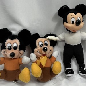 Vintage Disney Mickey Mouse Plush Stuffed Toy Lot Mixed Sizes Dolls Black Red image 7