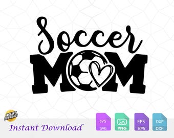Soccer Mom Heart SVG, PNG, DXF, Cut File (Digital Download)