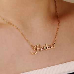 Name Necklace Gold, Mothers Day Gift Mama Necklace, Nameplate Necklace Gift For Mom Women, Custom Name Jewelry, Personalized Name Jewelry