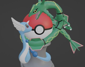 Rayquaza und Dragonair Display