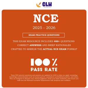 NCE Exam 2025 practice questions and answers