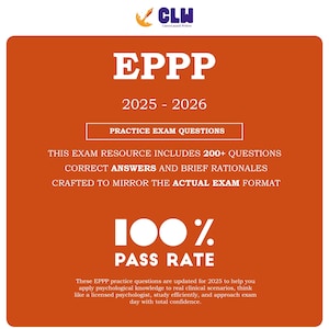EPPP Exam Practice Questions & Rationales: Psychology 2025