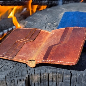 Cartera de cuero personalizada para hombre: regalo grabado personalizado para él, padrinos de boda, esposo, papá/regalo del Día del Padre, regalo de aniversario