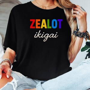 Zealot Ikigai T-Shirt: Rainbow Motivational Tee