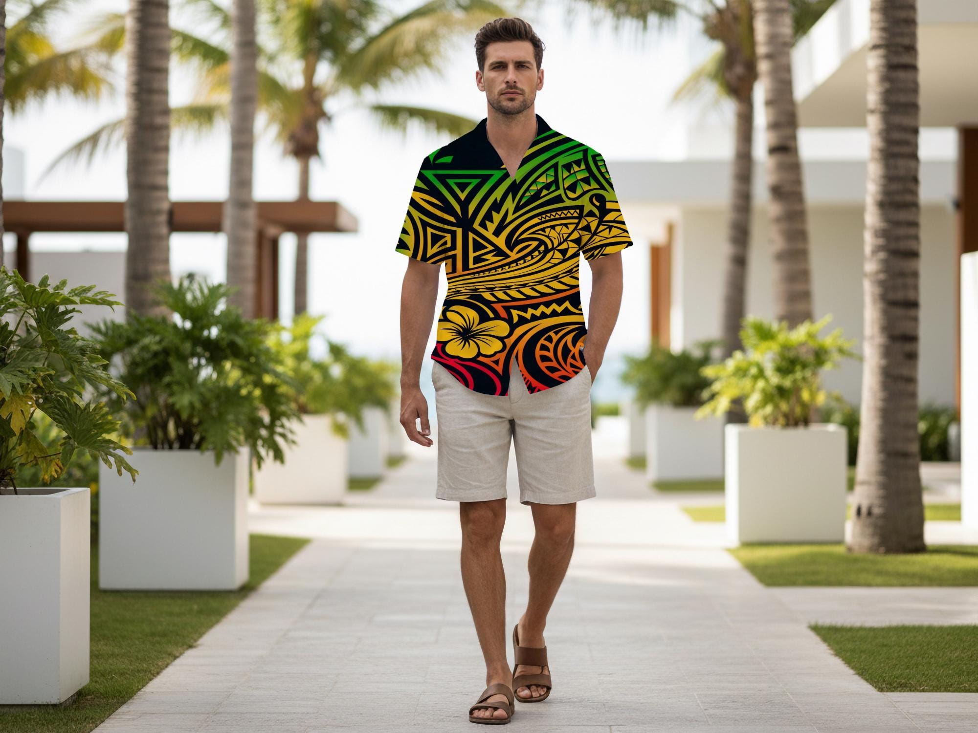 True Islander Style Islander Tribal Style Shirt, Pacific Islander Art Tee, Hawaiian Floral ...