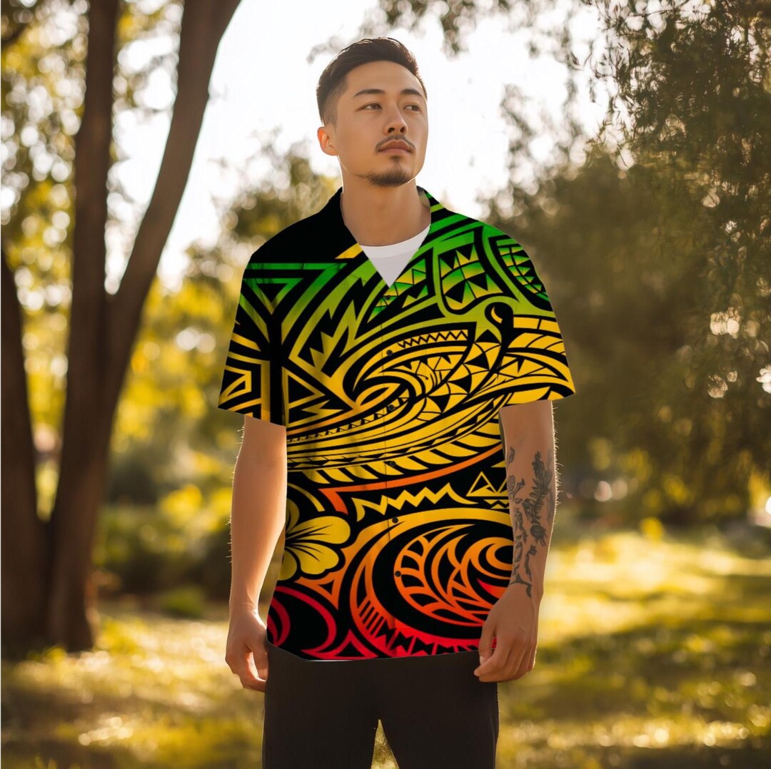 True Islander Style Islander Tribal Style Shirt, Pacific Islander Art Tee, Hawaiian Floral ...