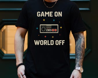 Retro Gamer T-Shirt | Classic NES Controller, Pixel Graphic