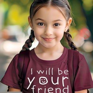 I Will Be Your Friend Shirt, Cute Friendship Tee, Kawaii Smile Face T-Shirt, Introvert Gift, Wholesome Aesthetic Tee