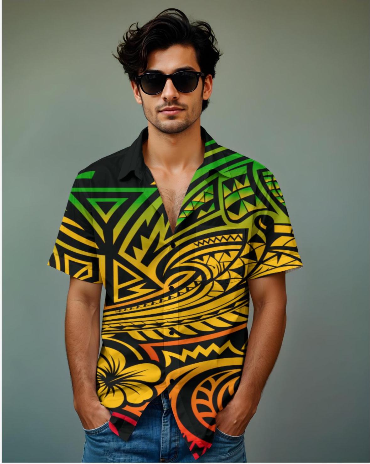 True Islander Style Islander Tribal Style Shirt, Pacific Islander Art Tee, Hawaiian Floral ...