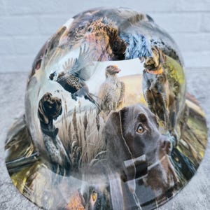 Bird Dog Custom Hydro Dipped Full Brim Hard Hat, Helmet
