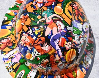 Full Brim Custom DragonBall Z Hydro Dipped Hardhat, Helmet