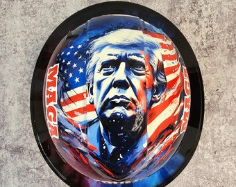 Trump MAGA 2024 Custom Hydro Dipped Hardhat, Helmet