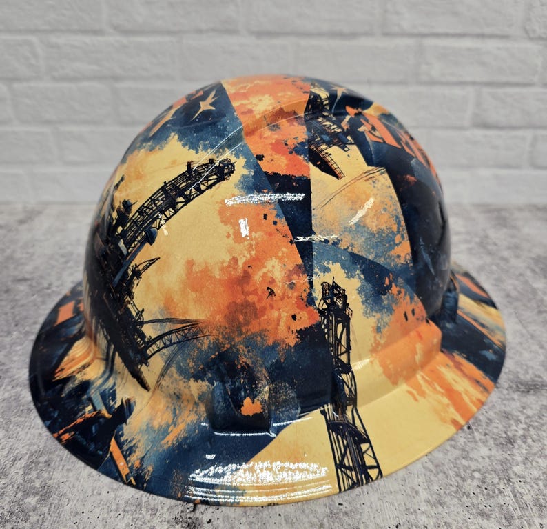 Rig Life Oil Field Custom Hydro Dipped Hardhat, Helmet - Etsy