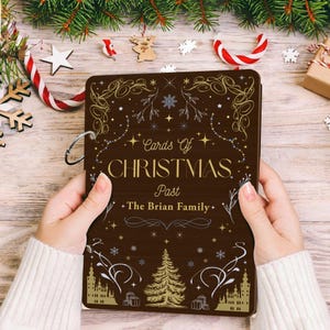 Personalisierter Weihnachtskartenhalter, Kartenandenken, Kartenaufbewahrung, benutzerdefiniertes Weihnachtsgedächtnisbuch, benutzerdefinierter Kartenhalter, Weihnachtskartenbuch.