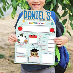 Custom First Day Of School Board, Custom Back To School Sign With Name, Wooden School Sign, 1st Day Of School Sign, First Day Of School Sign