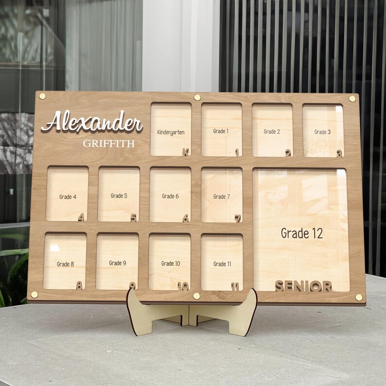 Personalized Pre K to Graduation School Picture Frame, Custom School ...