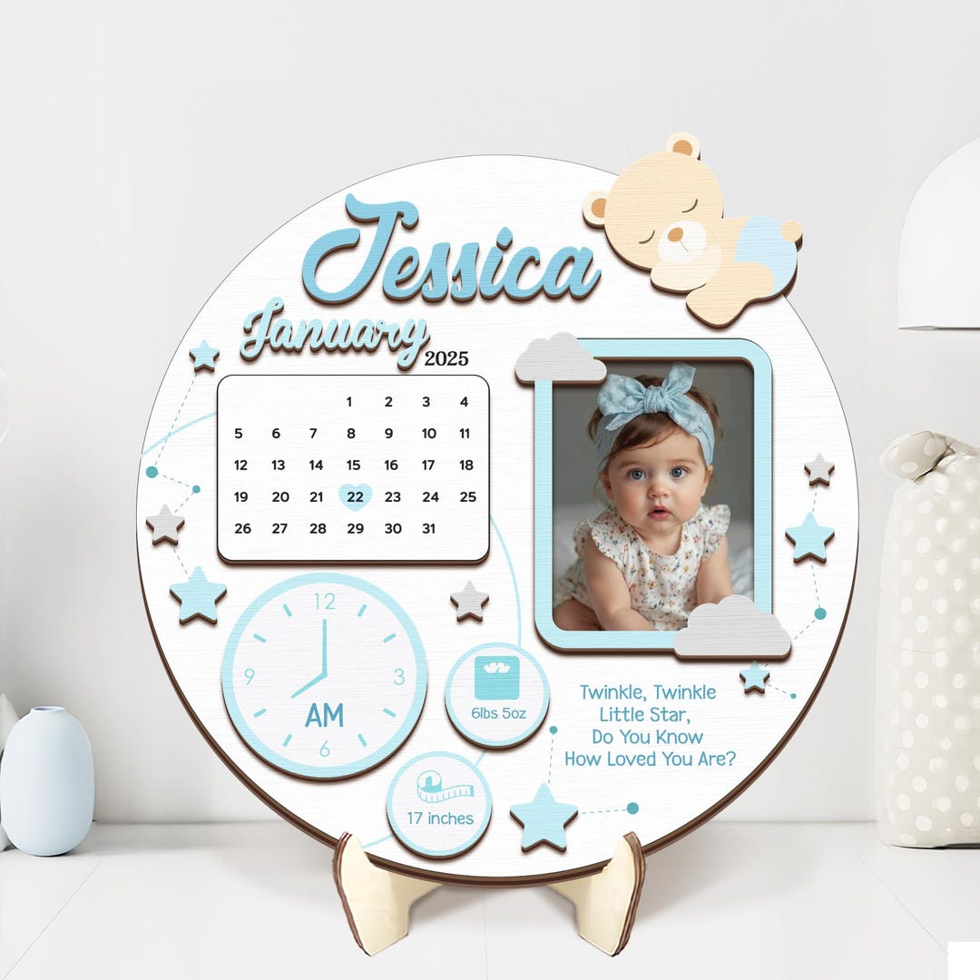 Baby Photo Keepsake Gifts, Baby Birth Announcement, Newborn Gift ...