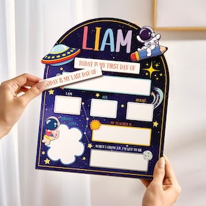 First And Last Day Of School Sign, Reusable Back to School Sign For Photos, Reusable Dry Erase Board, Custom Name 1st Day Of School Board