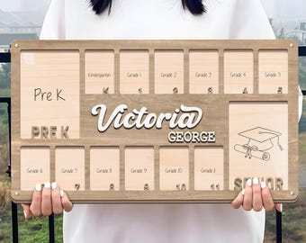 Pre K zum Abschluss Schule Bilderrahmen | Grundschule Fotorahmen | Jahre Fotorahmen | Senior Bild Geschenk | Personalisierte Schule