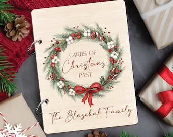 Personalized Christmas Card Book Holder: Custom Holiday Keepsake Album