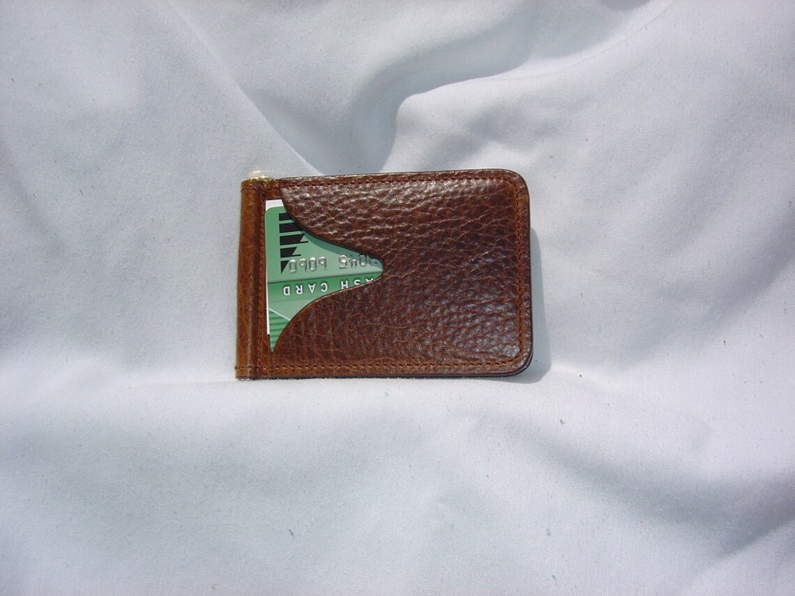 American Bison Wallet With Money Clip and ID Window - Etsy