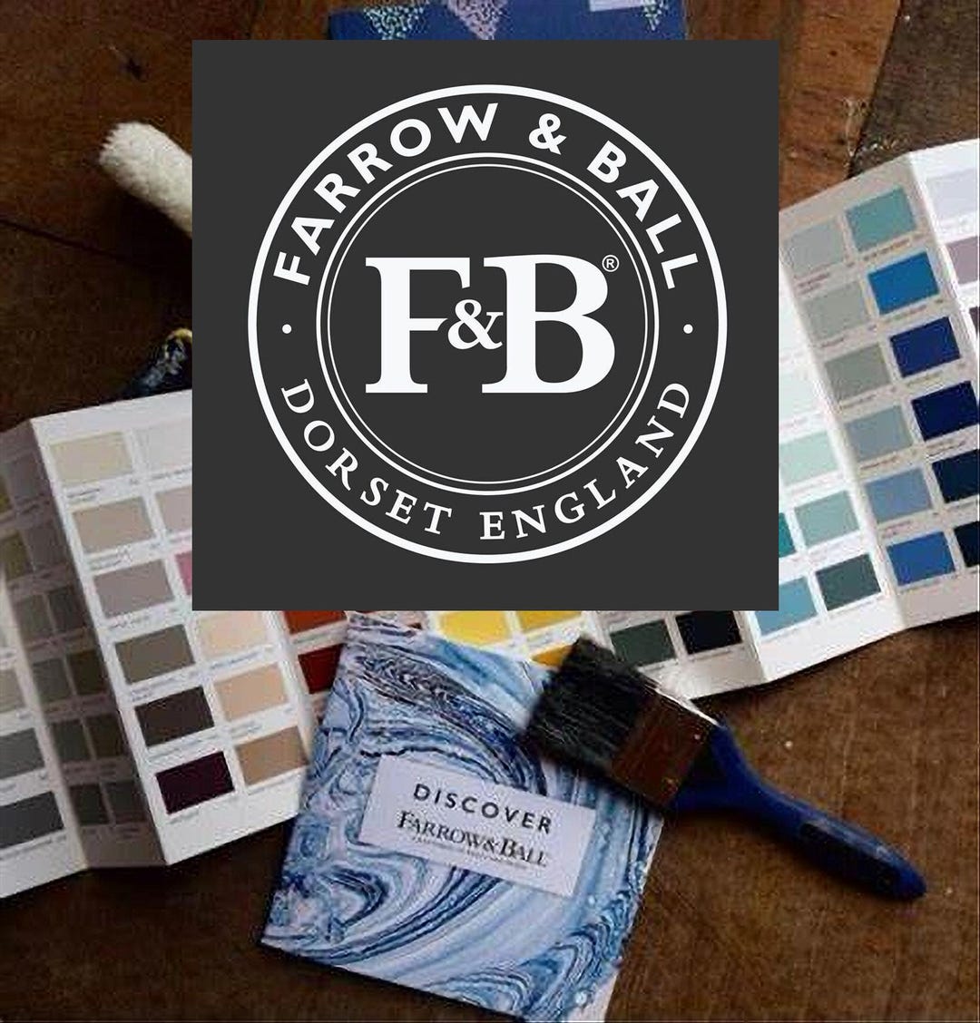 Farrow & Ball - Hand Painted Sample Colour Cards , Size A5 ( 15cm X ...