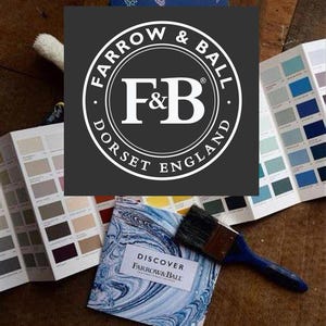 Farrow & Ball - handgeschilderde kleurvoorbeeldkaarten, A5-formaat (15 x 21 cm) **KLEUREN A - K**