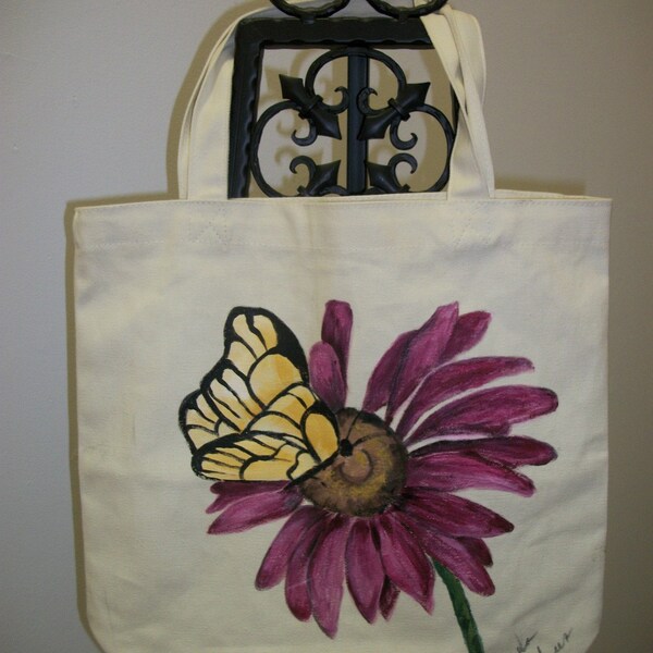 monarch butterfly canvas tote