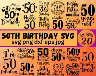 50th Birthday SVG | Hello Fifty Shirt Design | It's My Birthday 50 Years | 1974 Birthday Gift | Fifty Birthday Shirt SVG