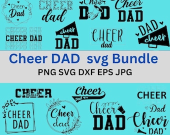 Cheer Dad SVG for Cricut, Cheerleading Father Shirt Design, Instant Download Cut File