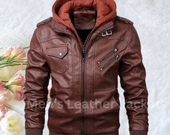 Men's Leather Jackets | Biker Leather Moto Jacket, Cole Haan & Harley Davidson Styles | Fashionable Spring/Autumn Leather Jackets for Men