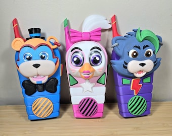 Roxy, Freddy & Chica Walkie Talkie | Video Game Cosplay Prop