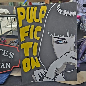 Pulp Fiction Hand-Painted Canvas