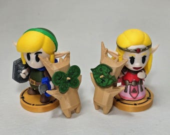 Fantasy Mini Figurine Set – Hero, Princess & Forest Spirits (1–2 Inch)