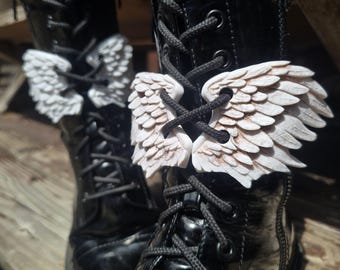 Angel Wing Boot Lace Accessory Set (4 Pieces) — Wings Only