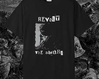 Revolt the Absurd Shirt | Camus Myth of Sisyphus T-Shirt | Existentialism Philosophy Tee | Absurdist Lit | Greek Mythology | Dark Academia